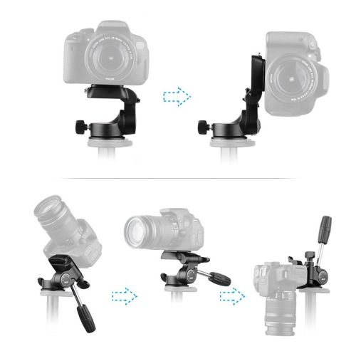  MonkeyJack Flexible Camera Hydraulic Damping Tripod Head Mount wQuick Release Plate