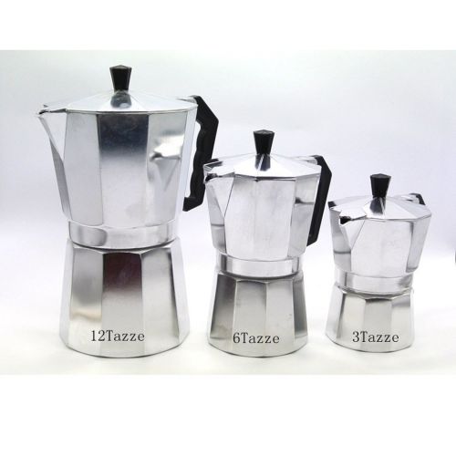  MonkeyJack 4 Pieces Moka Pot Aluminum Coffee Maker Kitchen Stove Homemade 3&6&9&12 Cups