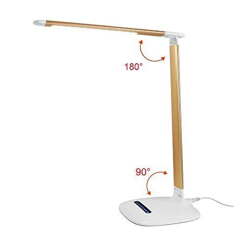  MonkeySun Large LED Desk Lamp for Study Office Reading Book Working,Table Lights 3 Lighting Modes 6 Dimming Levels Eye Care with Flexible Adjustable Swing Arm Smart Touch Control,1