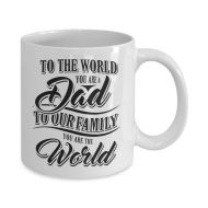 /Monkeytailz Dad You Are The World Coffee Mug for Fathers Day Gift for Dad or Father