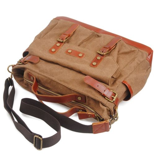  Monkibag-TB Travel Bag Canvas Men Casual Travel Luggage Laptop Bag Shoulder Bags Portable Multifunction Crossbody Bag Crossbody Bags (Color : Brown)