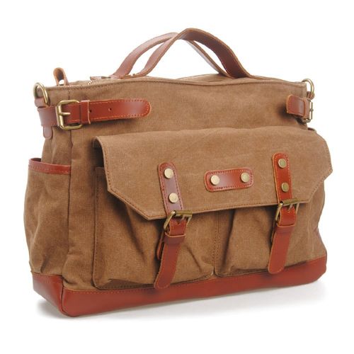  Monkibag-TB Travel Bag Canvas Men Casual Travel Luggage Laptop Bag Shoulder Bags Portable Multifunction Crossbody Bag Crossbody Bags (Color : Brown)