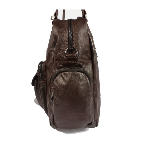  Monkibag-TB Travel Bag High Capacity Luggage Men Crossbody Bag Handbag Genuine Leather Going Out for A Short Trip Travel Bag Crossbody Bags (Color : Brown)