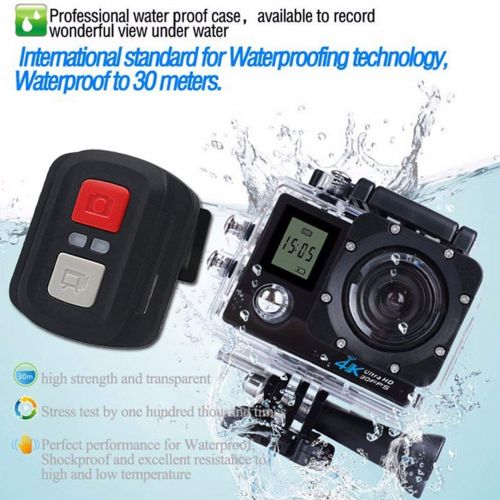  Monllack Ultra HD 4K WiFi Camera Camcorder Dual Screen 2 LCD Underwater 30m Waterproof Sport Action Camera with Remote Control