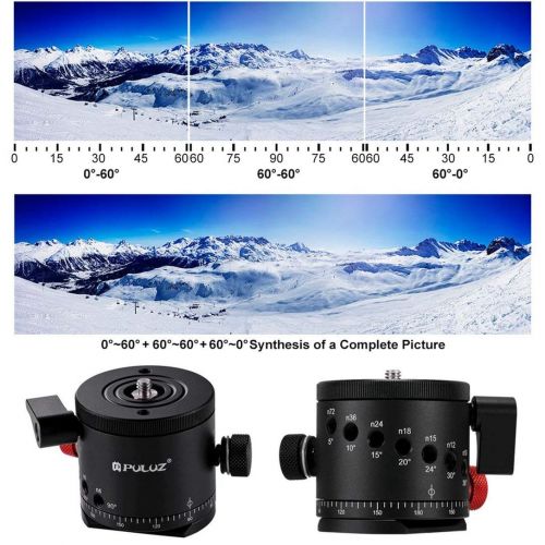  Monllack PULUZ Aluminum Alloy 10 Angles Panoramic Indexing Rotator Ball Head for Camera Tripod Head for High-Dynamic Range Panoramas