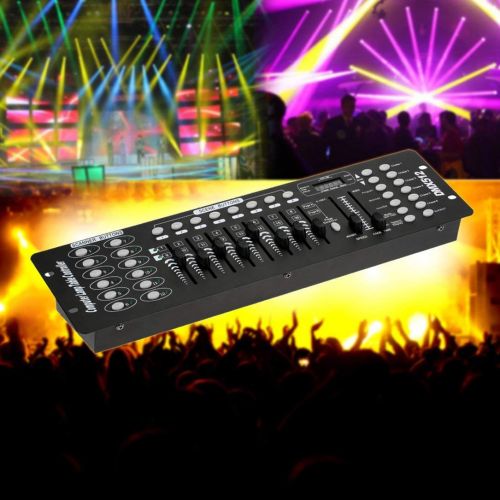  Monllack 192 Channels DMX512 Controller Console for Stage Light Party DJ Disco Operator Equipment Spotlights DJ Controller