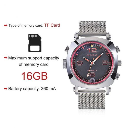  Monllack FOXWEAR-F25 WiFi Camera Watch 81632GB Smart Phone Support for Android Phone for iPhone Smartwatch TF Card Remote Control