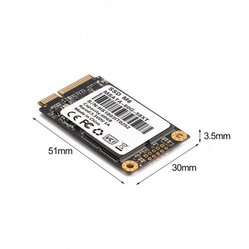  Monllack 64GB SSD-MSATA M6 Solid State Driver High-Speed Transmission MSATA NGFF Interface Anti-Shock for Notebooks Desktop PC