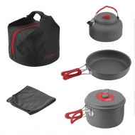 Monllack Non-Stick Aluminum Camping Cookware ALOCS Ultralight Outdoor Cooking Picnic Kettle Dishcloth for 2-3 People