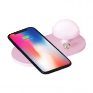 Mono living mono living Wireless Charger Station Pad Mushroom Night Light Fast for Iphone 8 Xs XR X 8Plus Samsung Qi Device Birthday Surprise Gift for Her Couple Girlfriend Mother Daughter Sis