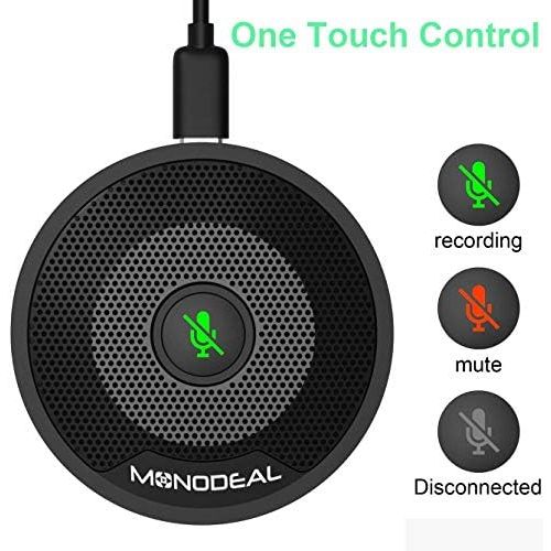  [아마존베스트]MonoDeal USB Conference Microphone Microphone for PC Video Conference Recording Skype Online Class Games Zoom Plug & Play Compatible with Mac OS X Windows PC