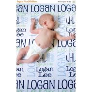 /Monogrammarketplace Monogram Baby Blanket Personalized Baby Blanket Baby Name Blanket Receiving Blanket Personalized Baby Gift Newborn Photo Prop