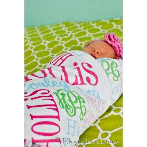  Monogrammarketplace Personalized Baby Blanket Monogrammed Baby Blanket Name Blanket Swaddle Receiving Blanket Baby Shower Gift Photo Prop Birth Announcement