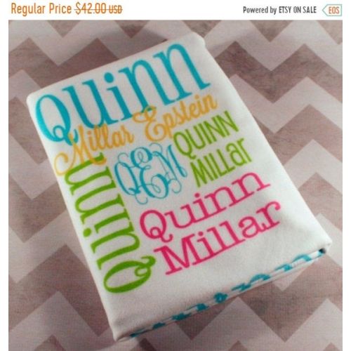  Monogrammarketplace Personalized Baby Blanket Monogrammed Baby Blanket Name Blanket Swaddle Receiving Blanket Baby Shower Gift Photo Prop Birth Announcement