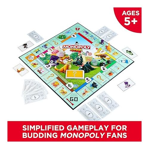 모노폴리 Hasbro Gaming Monopoly Junior Board Game, Ages 5 and up (Amazon Exclusive)