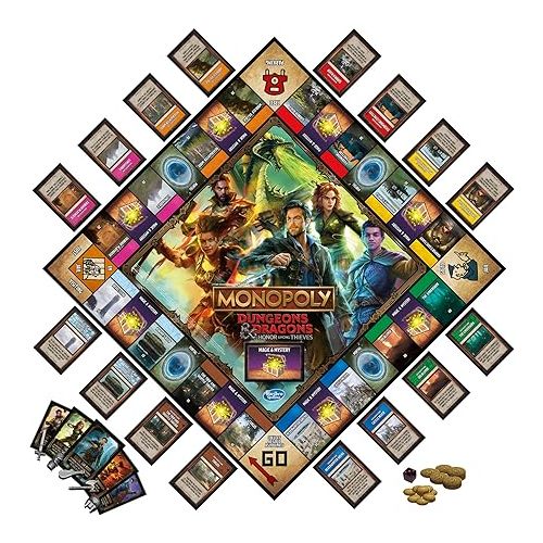 모노폴리 Hasbro Gaming Monopoly Dungeons & Dragons: Honor Among Thieves Game, Inspired by The D&D Movie, Monopoly D&D Board Game for 2-5 Players, Ages 8 and Up