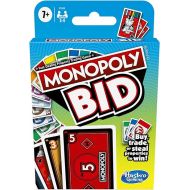 Hasbro Gaming Monopoly Bid Game,Quick-Playing Card Game for 4 Players,Game for Families and Kids Ages 7 and Up