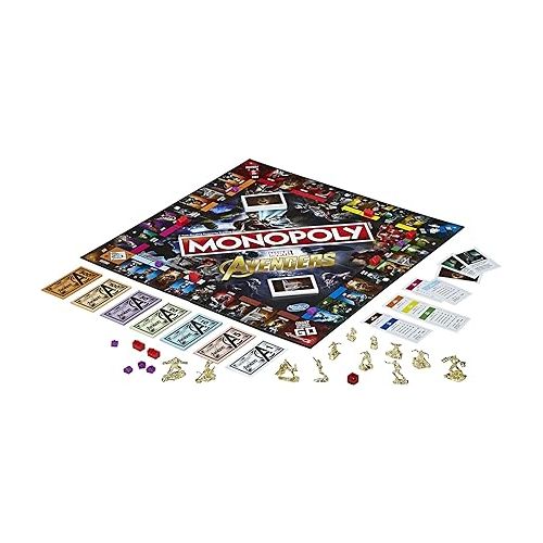 모노폴리 Hasbro Gaming Monopoly: Marvel Avengers Edition Board Game for Ages 8 and Up