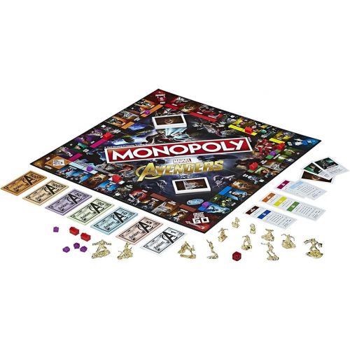 모노폴리 Hasbro Gaming Monopoly: Marvel Avengers Edition Board Game, Ages 8 and Up