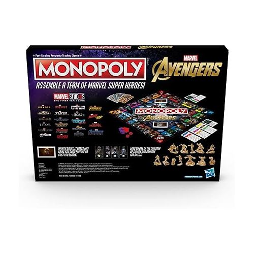 모노폴리 Hasbro Gaming Monopoly: Marvel Avengers Edition Board Game for Ages 8 and Up