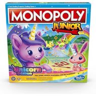 Monopoly Hasbro Gaming Junior: Unicorn Edition Board Game, 2-4 Players, Magical-Themed Indoor Game, Kids Easter Basket Stuffers, Ages 5+ (Amazon Exclusive)