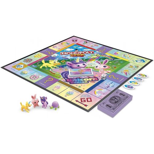 모노폴리 Hasbro Gaming Monopoly Junior: Unicorn Edition Board Game for 2-4 Players, Magical-Themed Indoor Game for Kids Ages 5 and Up (Amazon Exclusive)