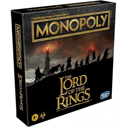 모노폴리 Hasbro Gaming Monopoly: The Lord of The Rings Edition Board Game Inspired by The Movie Trilogy, Play as a Member of The Fellowship, for Kids Ages 8 and Up (Amazon Exclusive)