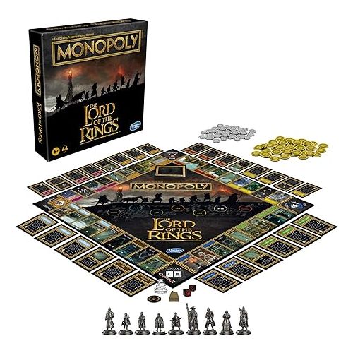 모노폴리 Hasbro Gaming Monopoly: The Lord of The Rings Edition Board Game Inspired by The Movie Trilogy, Play as a Member of The Fellowship, Ages 8 and Up (Amazon Exclusive)