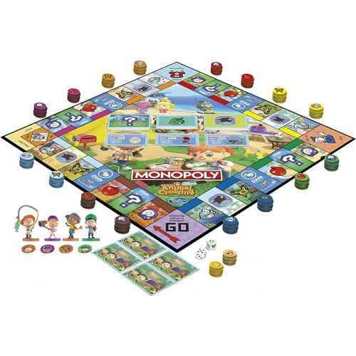 모노폴리 Monopoly Animal Crossing New Horizons Edition Board Game for Kids Ages 8 and Up, Fun Game to Play for 2-4 Players