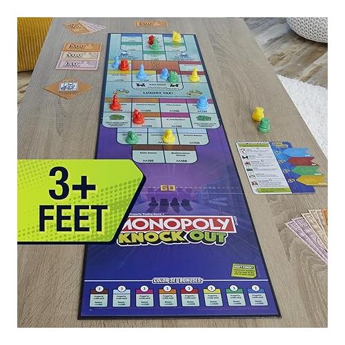 모노폴리 Monopoly Knockout Family Party Game for Kids, Teens, and Adults | Ages 8 and Up | 2-8 Players | 20 Mins. Average | Quick-Playing Board Games