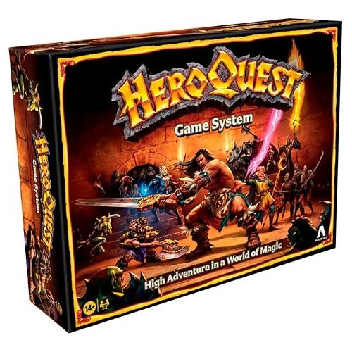 모노폴리 Hasbro Gaming Avalon Hill HeroQuest Game System, Fantasy Miniature Dungeon Crawler Tabletop Adventure Game, Ages 14 and Up 2-5 Players