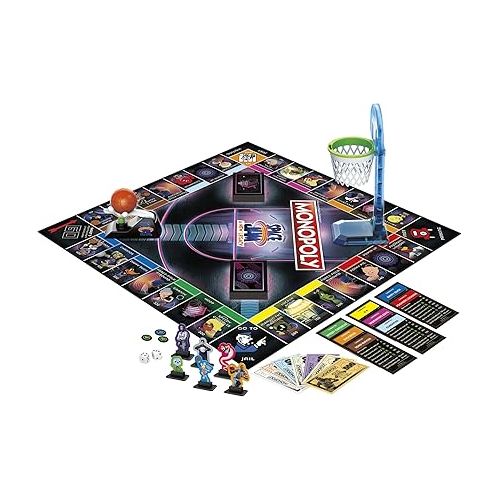 모노폴리 Monopoly: Space Jam A New Legacy Edition Family Board Game, Strategy Game, Kids Ages 8 and Up, Lebron James Space Jam Game, Shoot Hoops