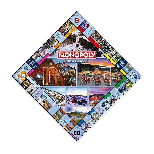 모노폴리 MONOPOLY Board Game - Park City Edition: 2-6 Players Family Board Games for Kids and Adults, Board Games for Kids 8 and up, for Kids and Adults, Ideal for Game Night