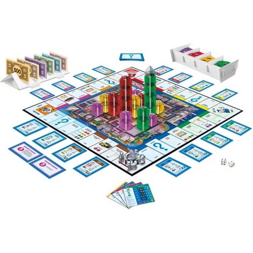 모노폴리 Monopoly Builder Board Game, Board Games for Kids and Adults, Strategy Games, Family Board Games, for Kids 8 and Up, 2-4 Players