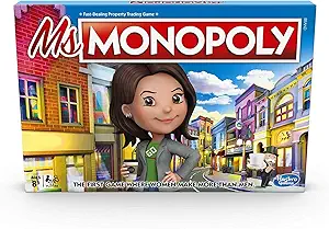 Monopoly Ms.Monopoly Board Game for Ages 8 & Up, Brown (E8424)