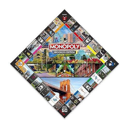 모노폴리 MONOPOLY Board Game - Brooklyn Edition: 2-6 Players Family Board Games for Kids and Adults, Board Games for Kids 8 and up, for Kids and Adults, Ideal for Game Night