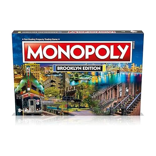 모노폴리 MONOPOLY Board Game - Brooklyn Edition: 2-6 Players Family Board Games for Kids and Adults, Board Games for Kids 8 and up, for Kids and Adults, Ideal for Game Night