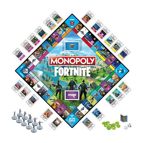 모노폴리 Monopoly: Fortnite Collector's Edition Board Game Inspired by Fortnite Video Game for Teens and Adults, Ages 13 and Up