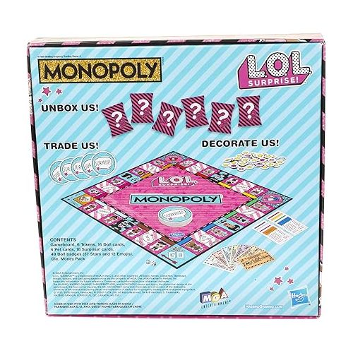 모노폴리 Monopoly Game: L.O.L. Surprise! Edition Board Game for Kids Ages 8 and Up