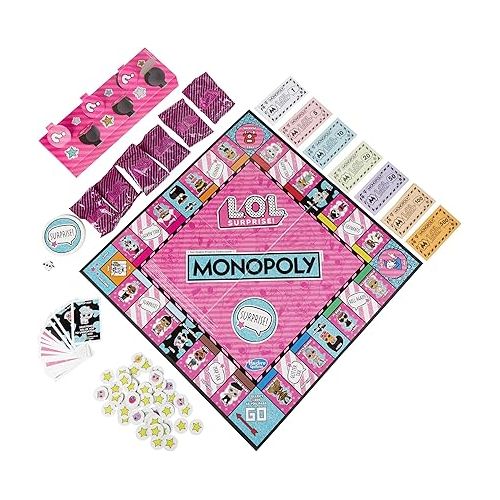 모노폴리 Monopoly Game: L.O.L. Surprise! Edition Board Game for Kids Ages 8 and Up