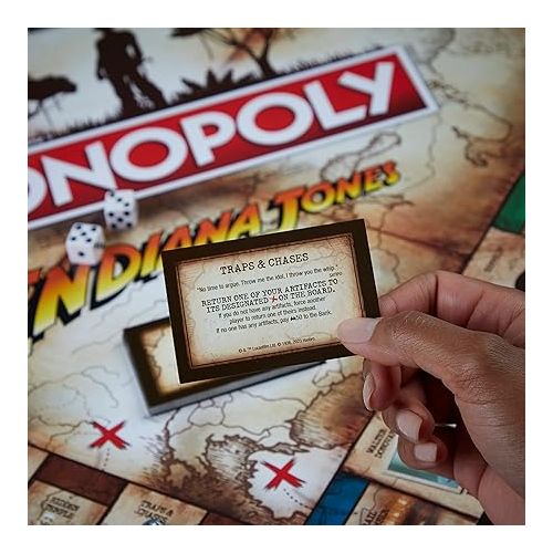 모노폴리 Hasbro Gaming Monopoly Indiana Jones Game, Inspired by The Indiana Jones Movies, Board Game for 2-6 Players, Ages 8 and Up