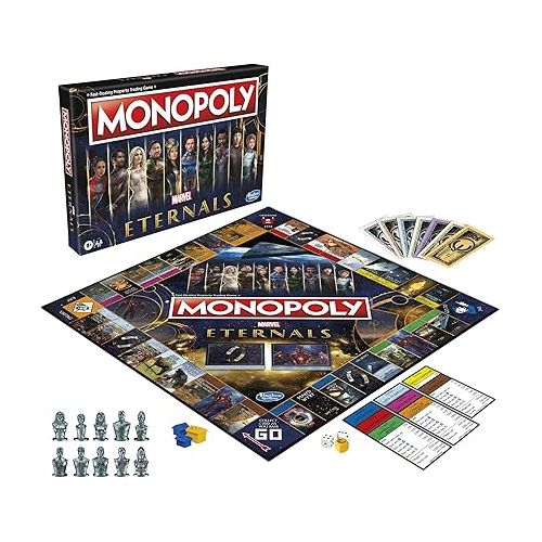 모노폴리 Monopoly: Marvel Studios' Eternals Edition Board Game for Marvel Fans, Game for 2-6 Players, Kids Ages 8 and Up