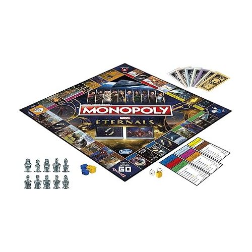 모노폴리 Monopoly: Marvel Studios' Eternals Edition Board Game for Marvel Fans, Game for 2-6 Players, Kids Ages 8 and Up