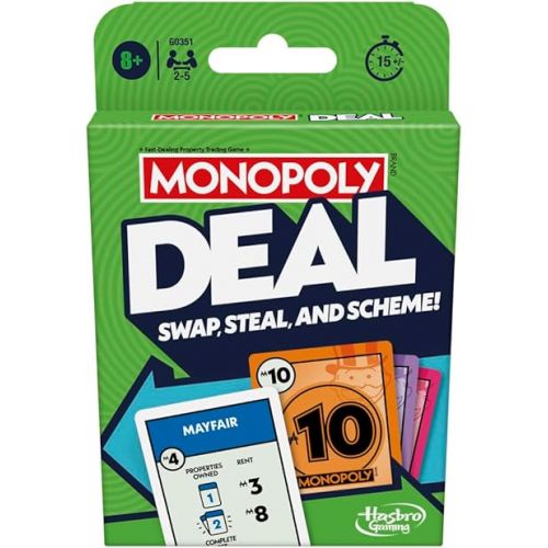 모노폴리 Monopoly Deal Card Game, for 8 years to 99 years