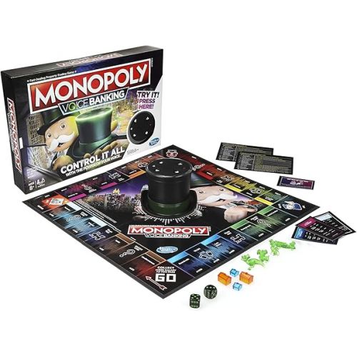 모노폴리 Monopoly Voice Banking Electronic Family Board Game for Ages 8 & Up
