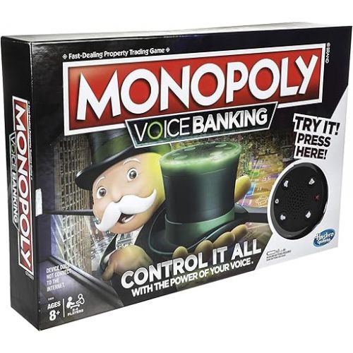 모노폴리 Monopoly Voice Banking Electronic Family Board Game for Ages 8 & Up