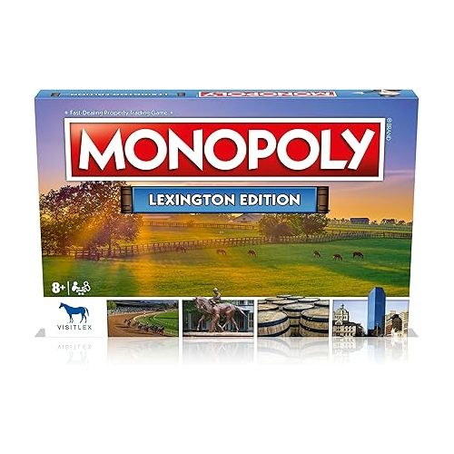 모노폴리 MONOPOLY Board Game - Lexington Edition: 2-6 Players Family Board Games for Kids and Adults, Board Games for Kids 8 and up, for Kids and Adults, Ideal for Game Night