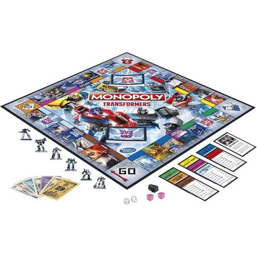 모노폴리 Monopoly: Transformers Edition Board Game for 2-6 Players Kids Ages 8 and Up, Includes Autobot and Decepticon Tokens