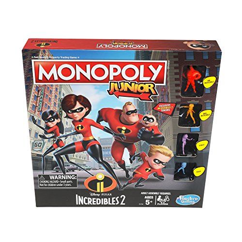 모노폴리 Hasbro Gaming Monopoly Junior Game: Disney/Pixar Incredibles 2 Edition