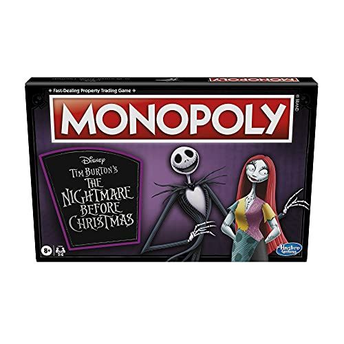 모노폴리 Monopoly: Disney Tim Burtons The Nightmare Before Christmas Edition Board Game, Fun Family Game, Board Game for Kids Ages 8 and Up (Amazon Exclusive)